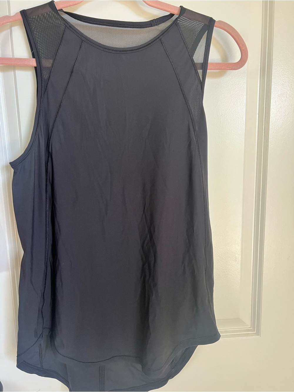 Lululemon Mesh-Detail Black Sleeveless Top